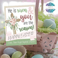 christian theme he is risen gift tags for easter holiday treat bag hospitality gifts